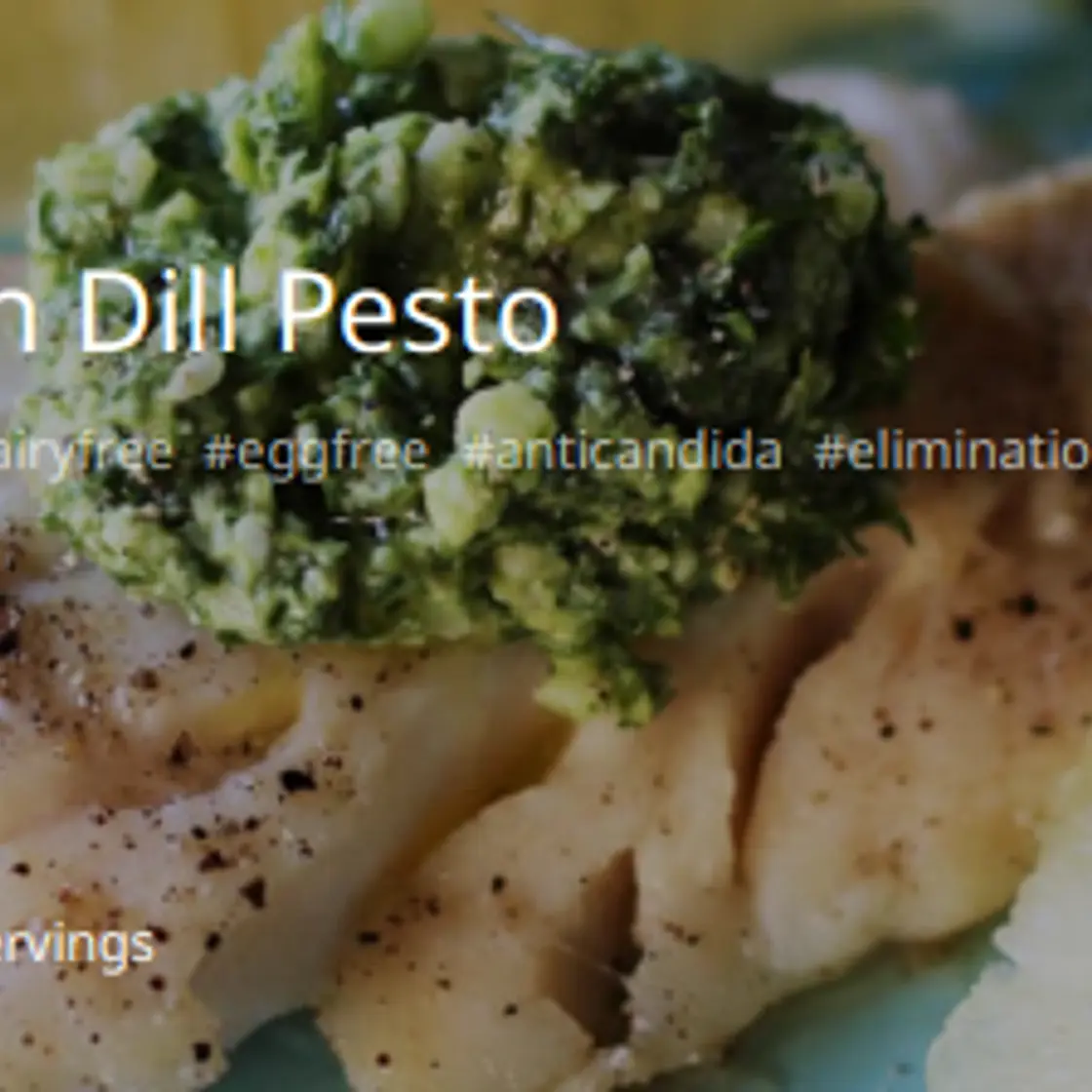 15 Minute Halibut with Dill Pesto