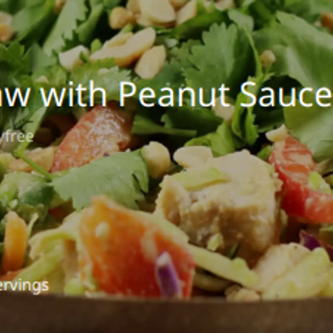 Chicken & Broccoli Slaw with Peanut Sauce