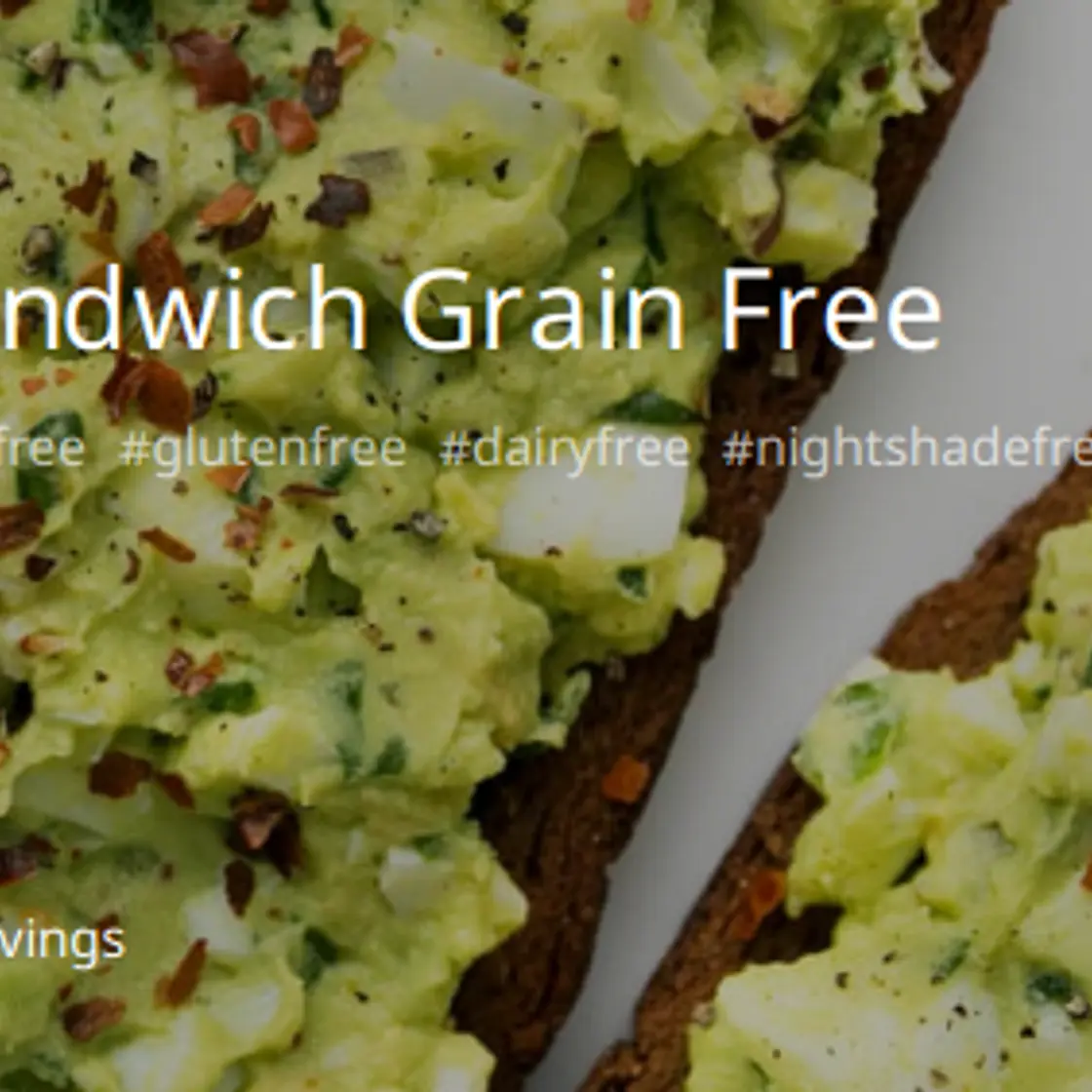 Avocado Egg Salad Sandwich Grain Free