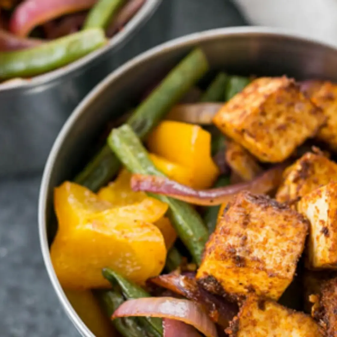 One Pan Paprika Tofu and Veggies