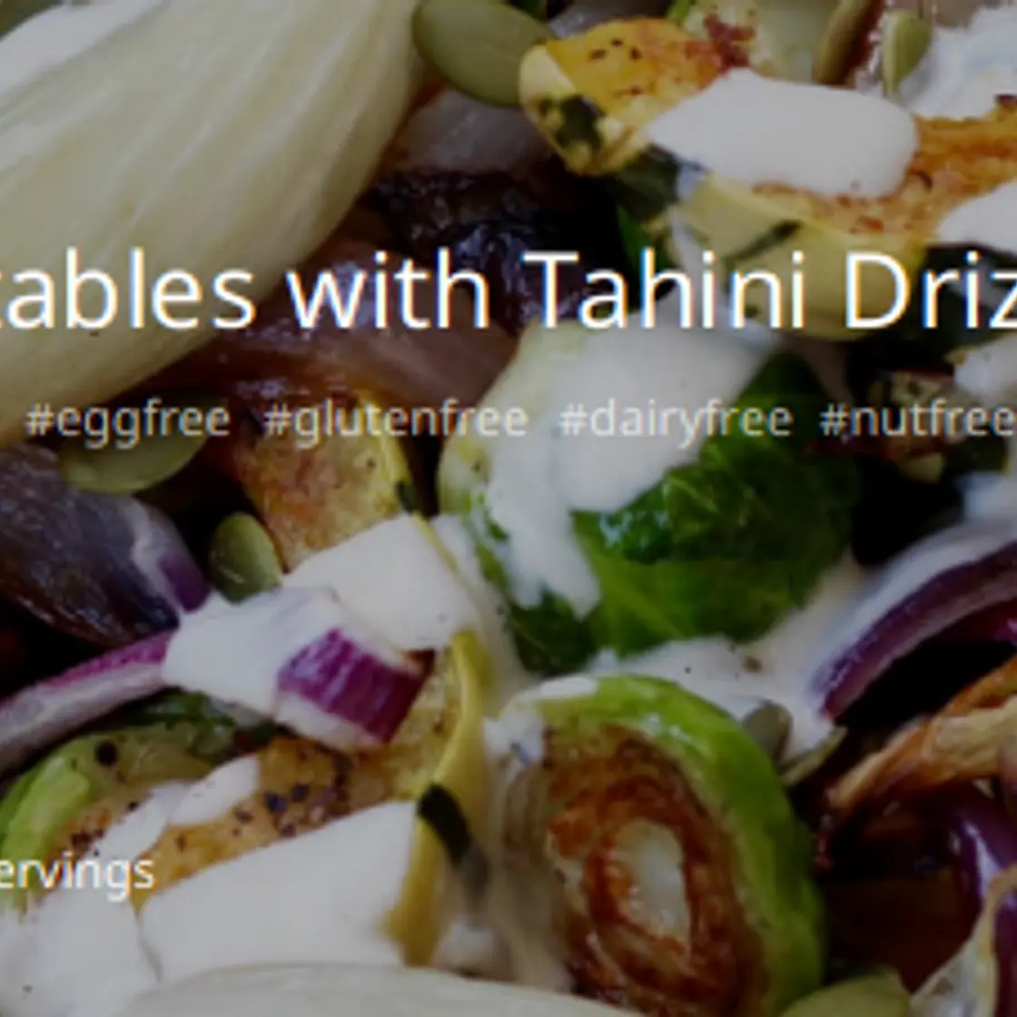 Roasted Winter Vegetables with Tahini Drizzle