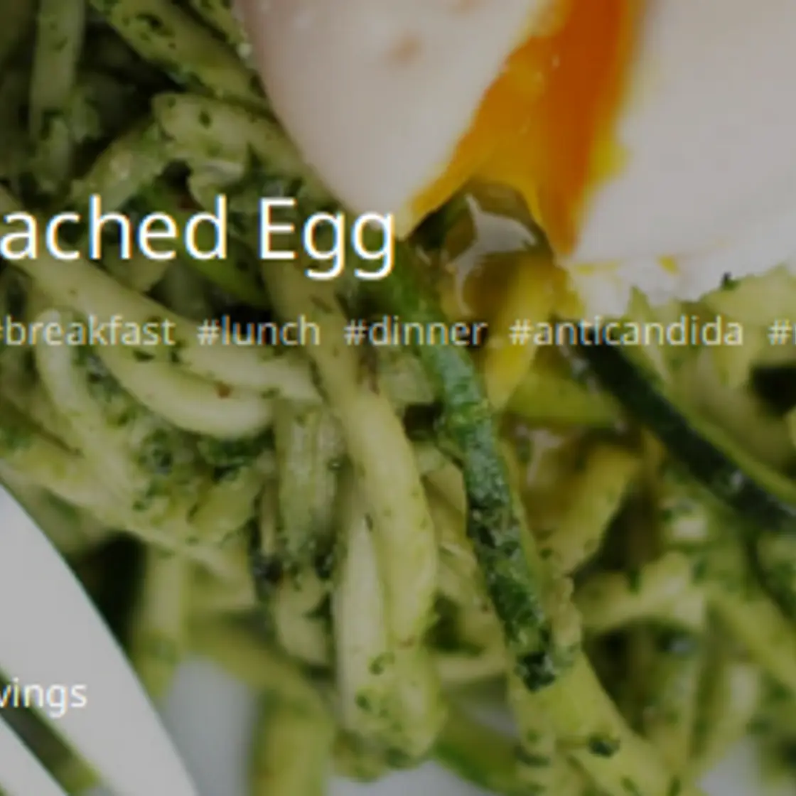 Pesto Zoodles with Poached Egg