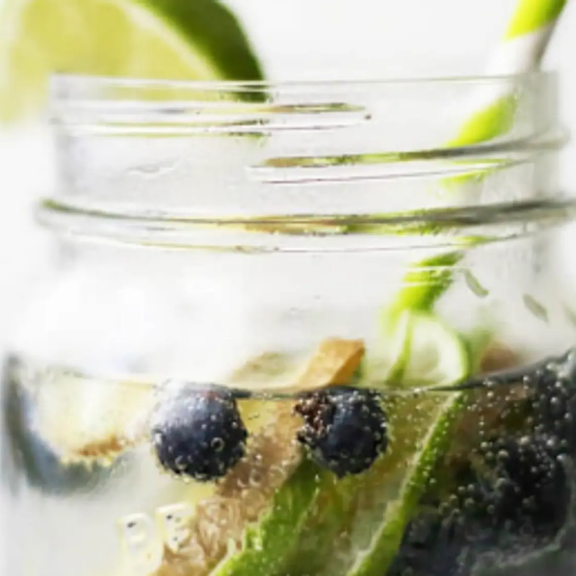 Sparkling Blueberry Ginger Lime