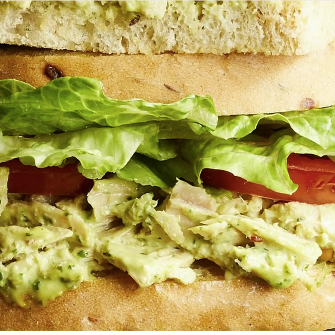Carrie's Garlic Pesto-Tuna Salad Sandwiches