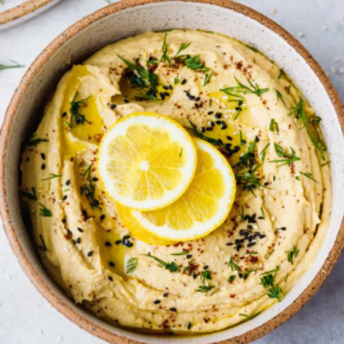 Lemony Garlic Hummus (30-Minute Med...101 p. 63)