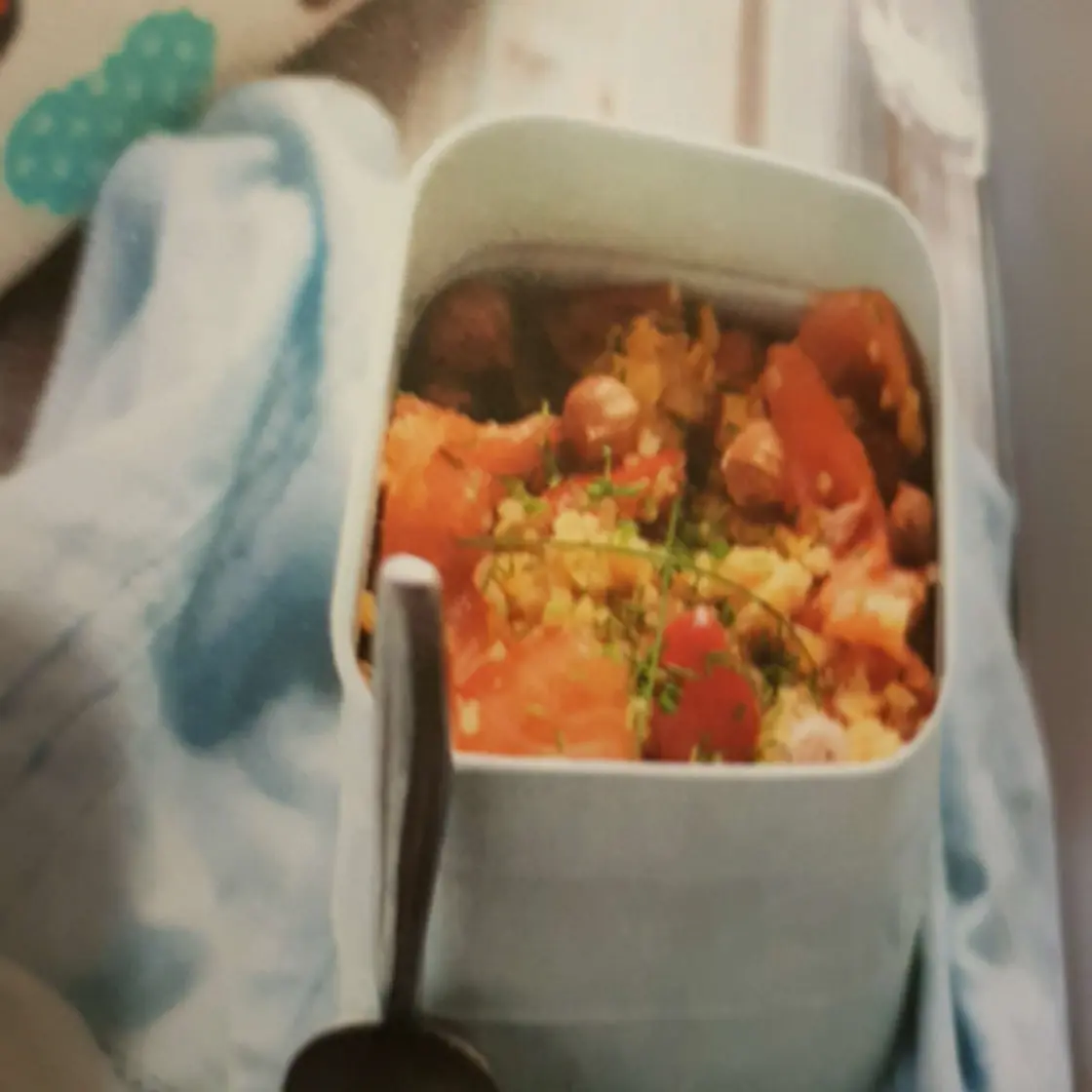 Salade lentille corail quinoa truite fumée