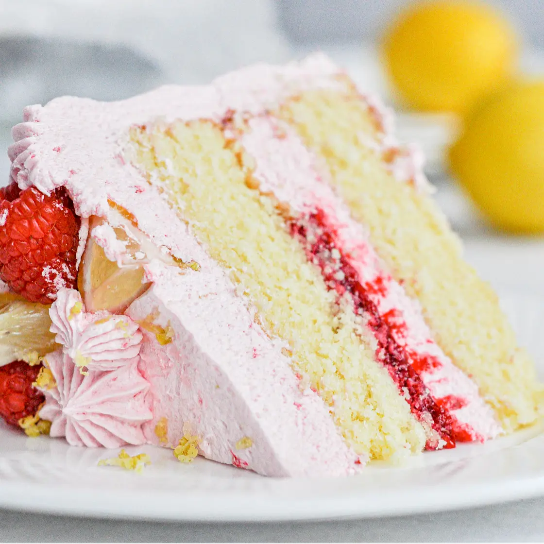 Lemon Raspberry Layer Cake