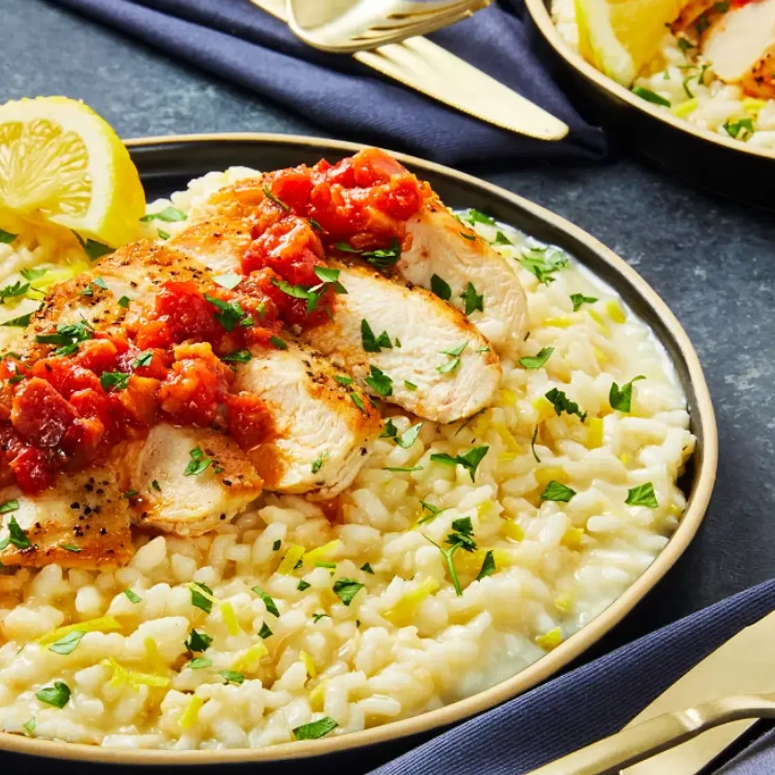 Lemon Herb Risotto with Chicken