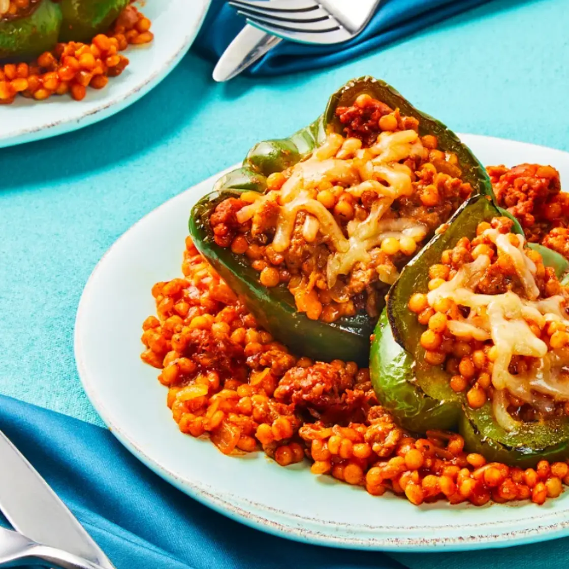 Pork Sausage Stuffed Peppers with Pepper Jack