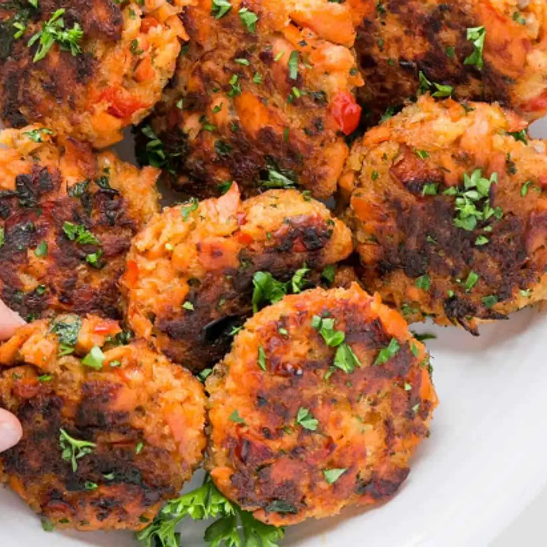 Salmon Patties & Salad Greens
