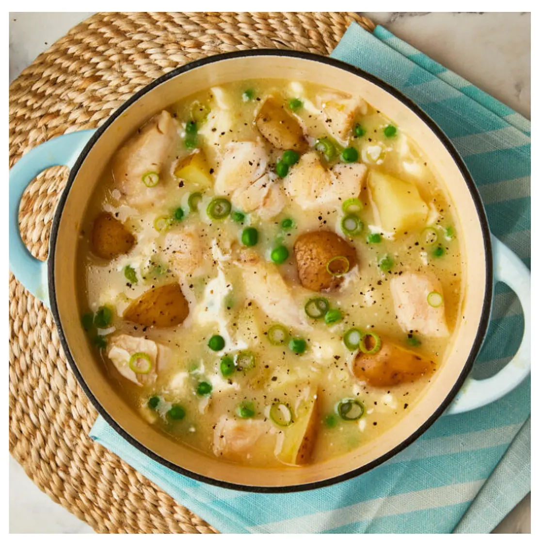 One-pot Creamy Haddock, Pea & Potato Casserole