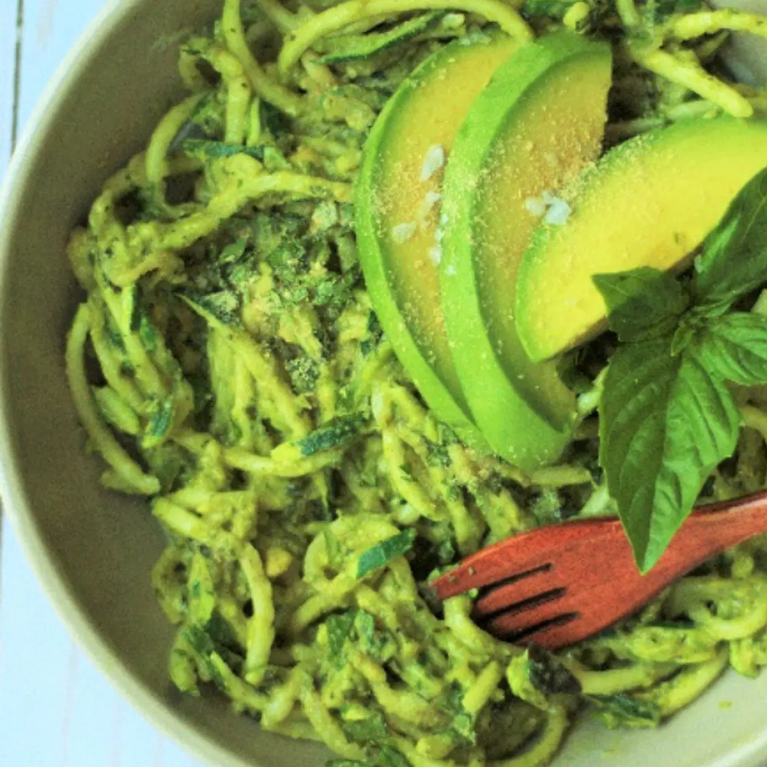 Basil Avocado Zoodles