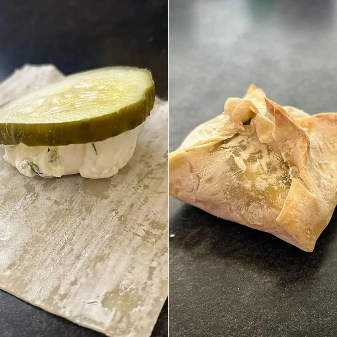 Cream Cheese & Dill Pickle Rangoon's