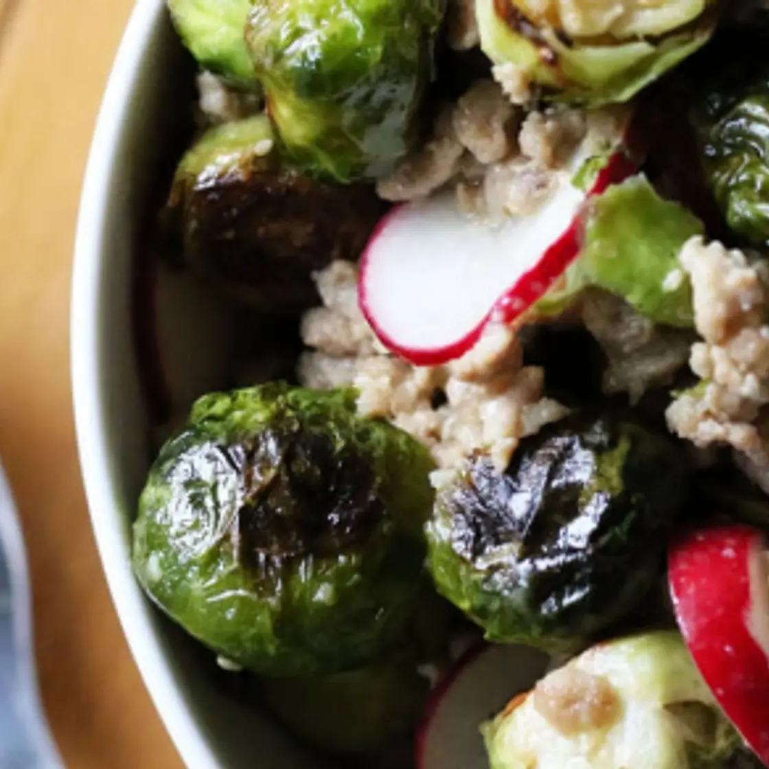 Roasted Brussels Sprouts Caesar Salad