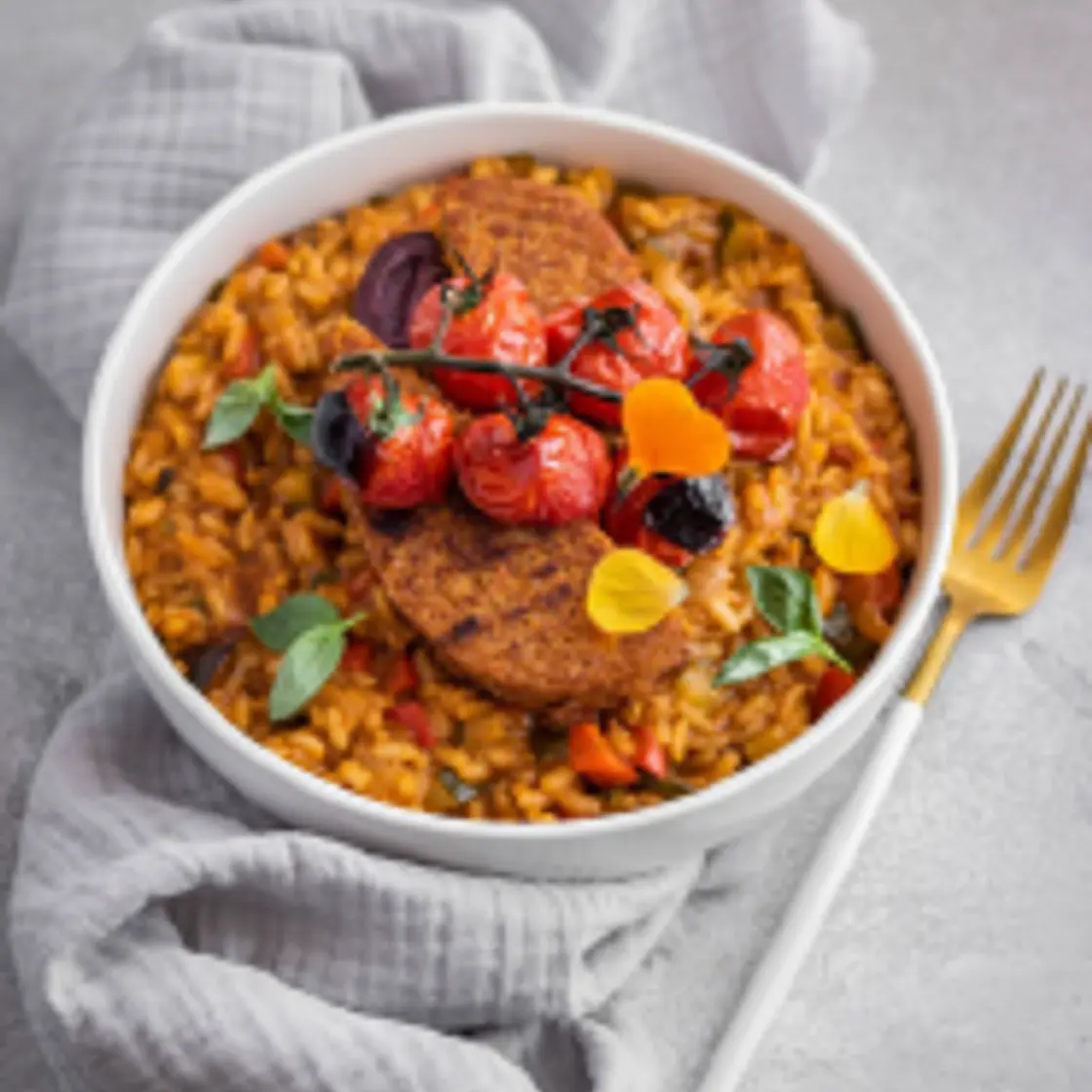 Risotto méditerranéen végan (2 pers)