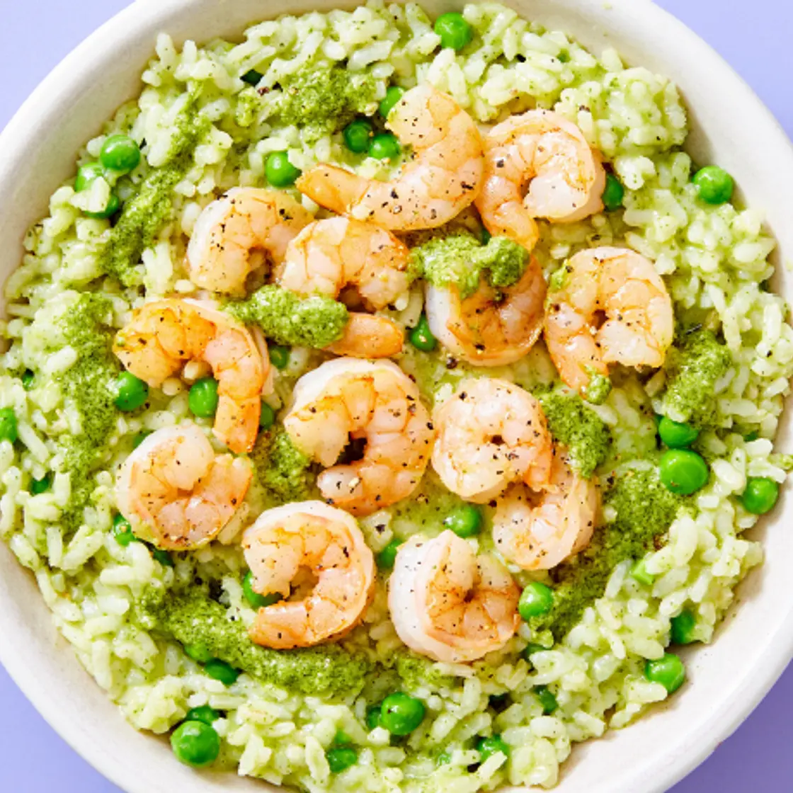 Shrimp Pesto Risotto
