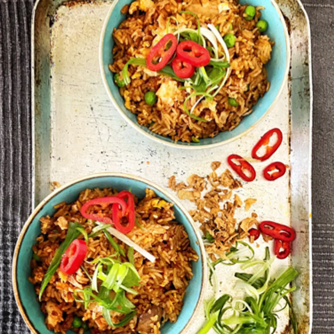 Chef Norman's Mushroom & Peas 'Nasi Goreng'