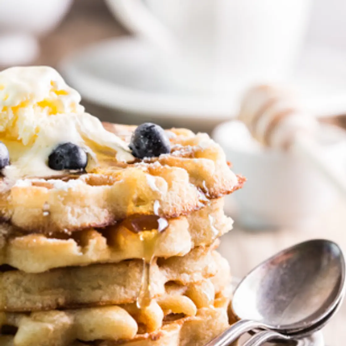 The Keto Guide - Blueberry Waffles