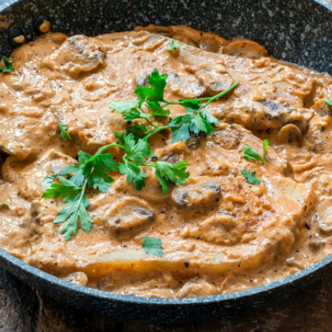 The Keto Guide - Creamy Mushroom Pork Chops