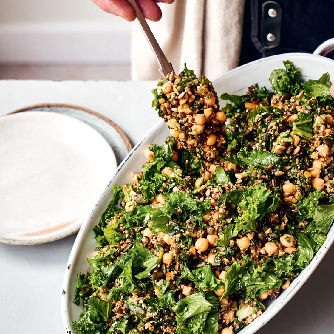 TOASTED QUINOA SALAD AND PIRI-PIRI DRESSING
