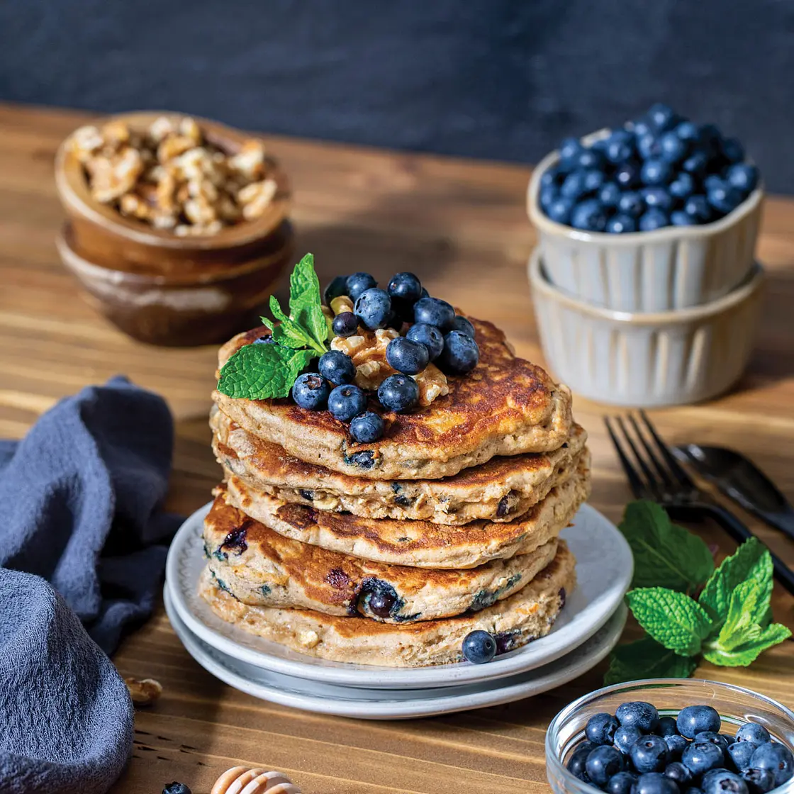 Vegan Blueberry
WHOLE-WHEAT PANCAKES