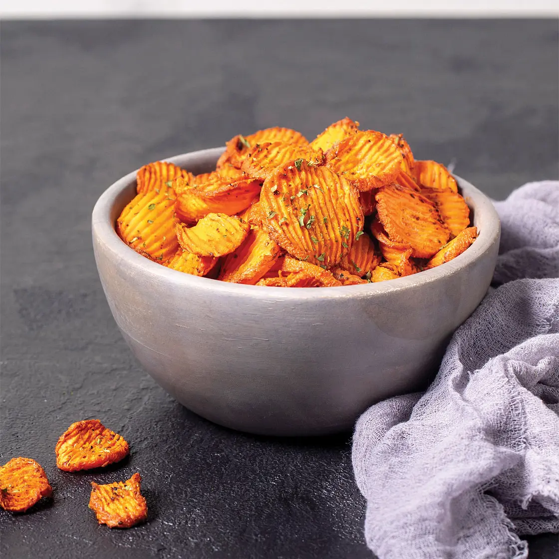 Baked Cajun
CARROT CHIPS