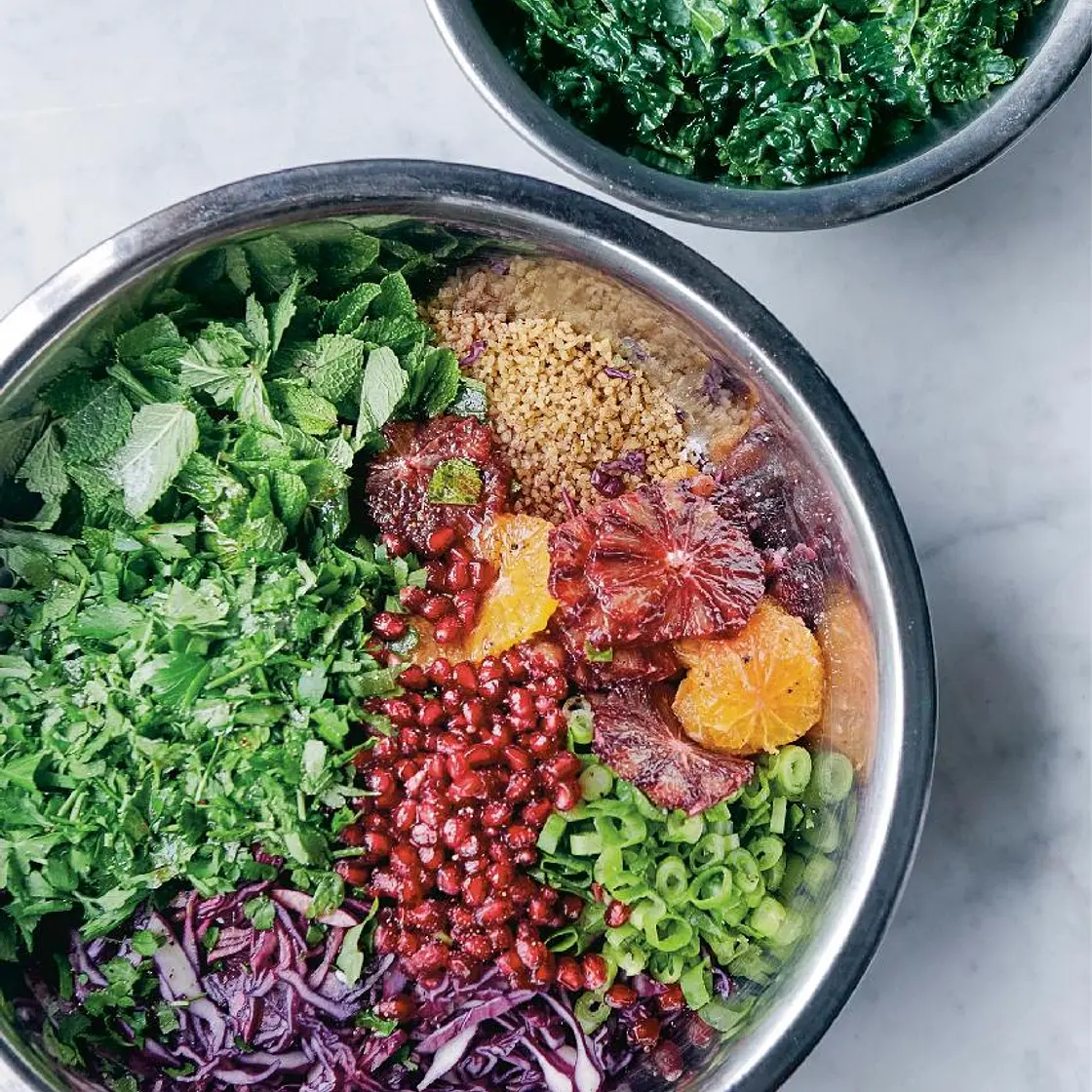 Winter tabbouleh with a blood orange dressing
Tabbouleh shatwieh