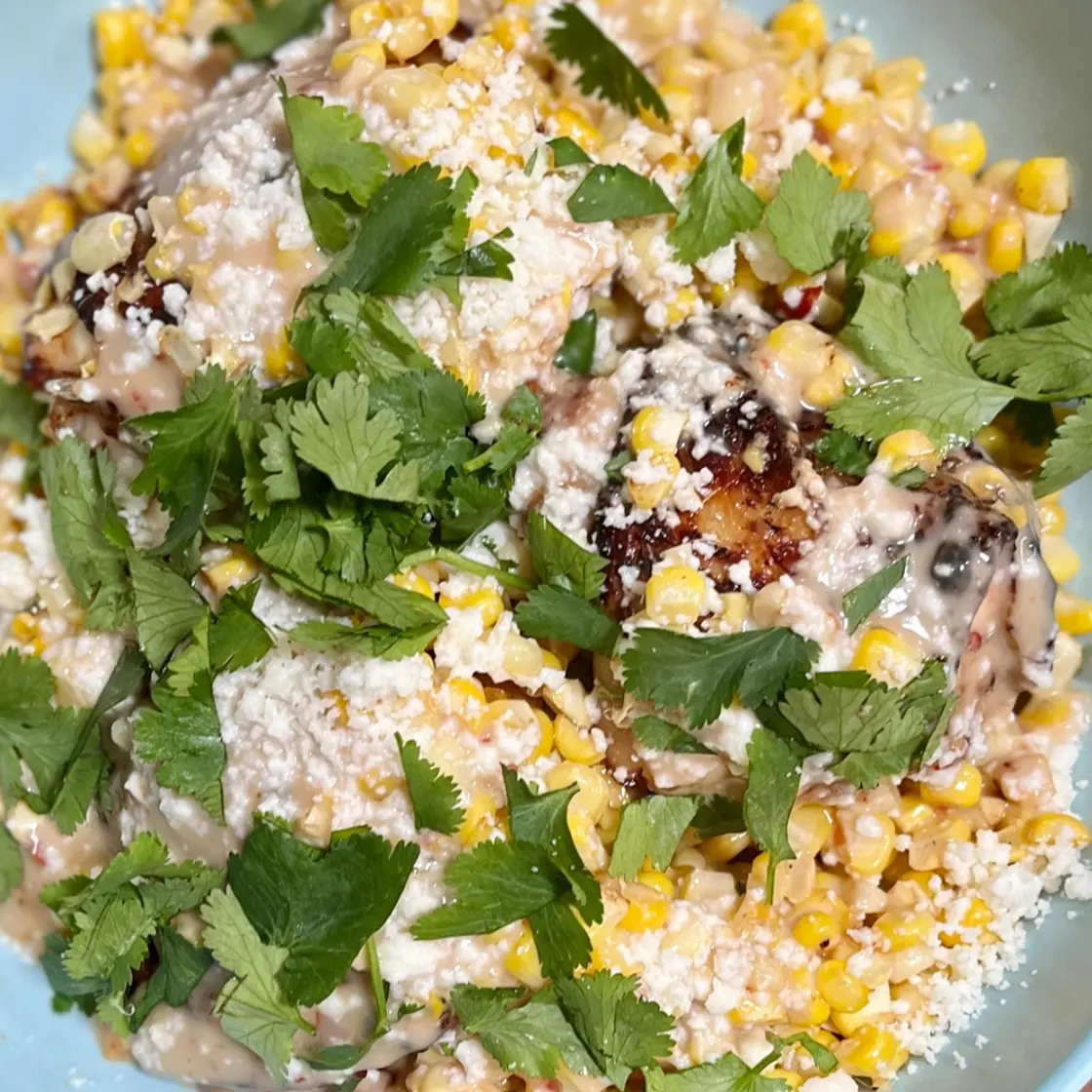 Roasted Chicken Thighs with Sweet Corn & Coconut Caramel