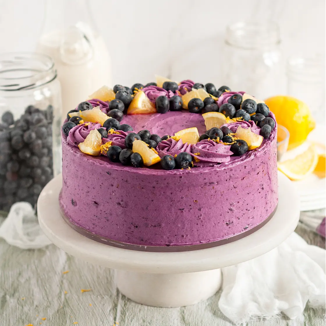 Gluten-Free Lemon Blueberry Layer Cake (Dairy-Free)