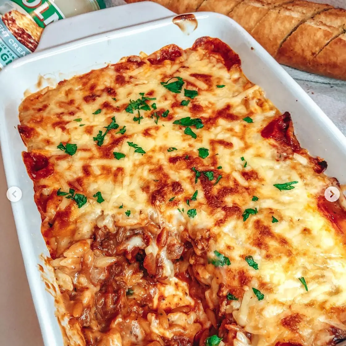 Lasagne Style Orzo Bake