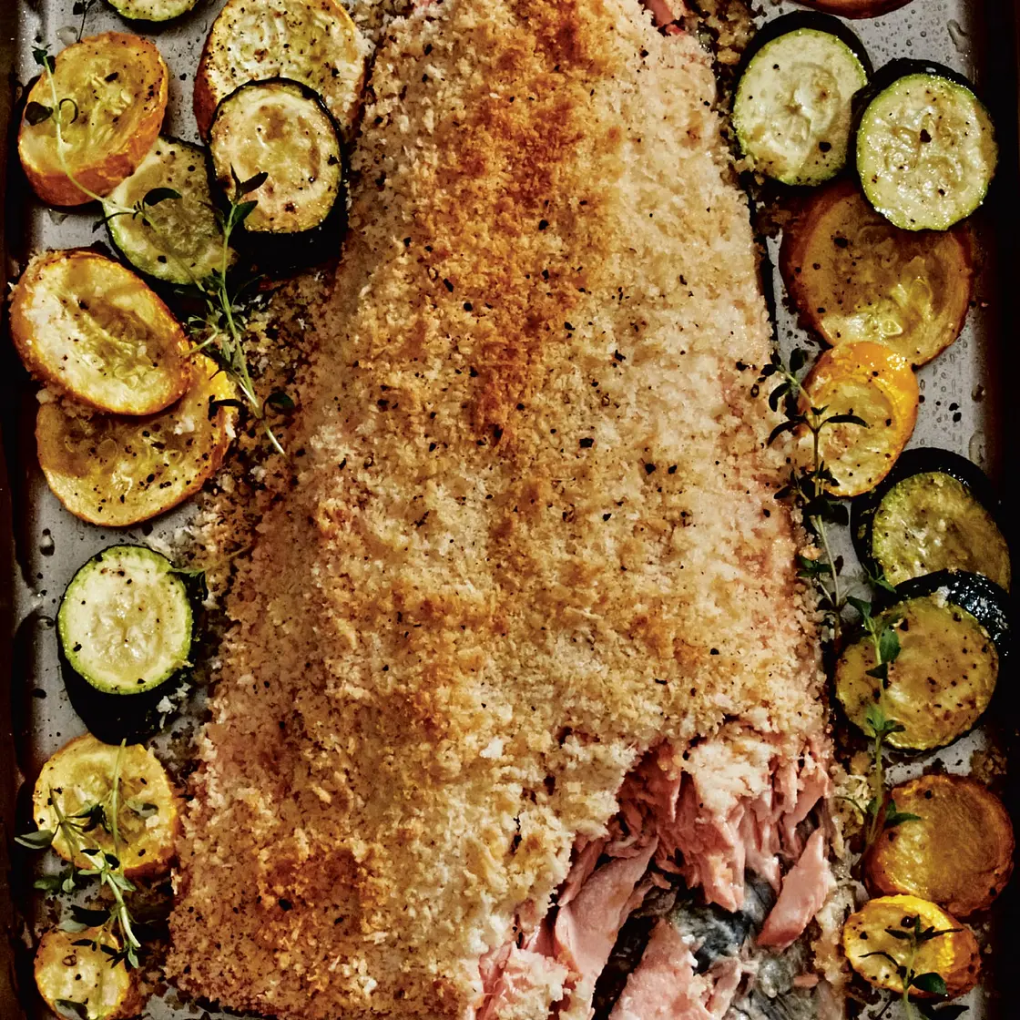 panco-parmesan-crusted salmon