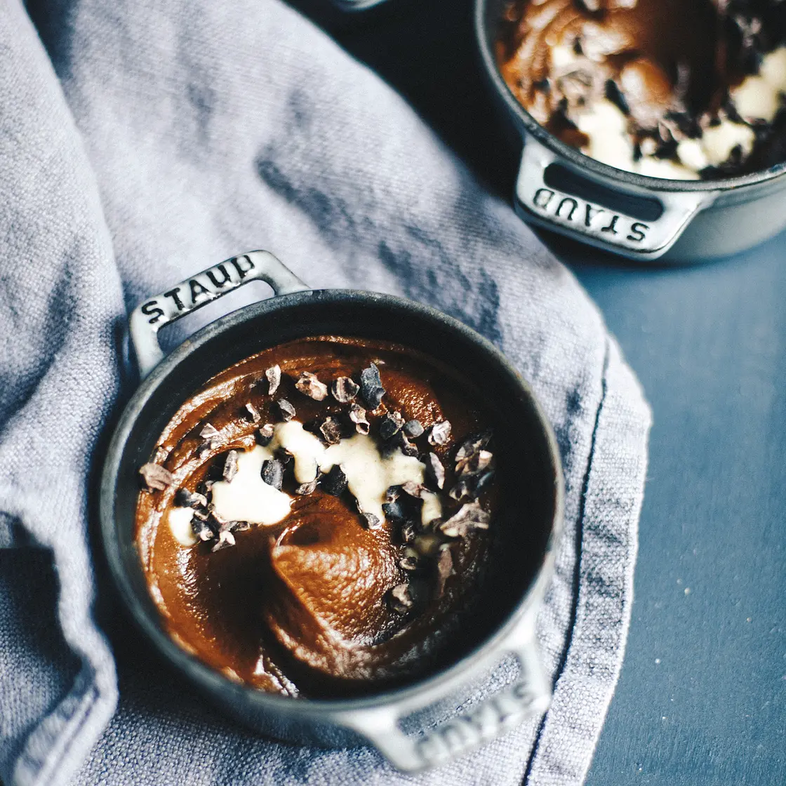 CHOCOLATE + TAHINI + SWEET POTATO MOUSSE