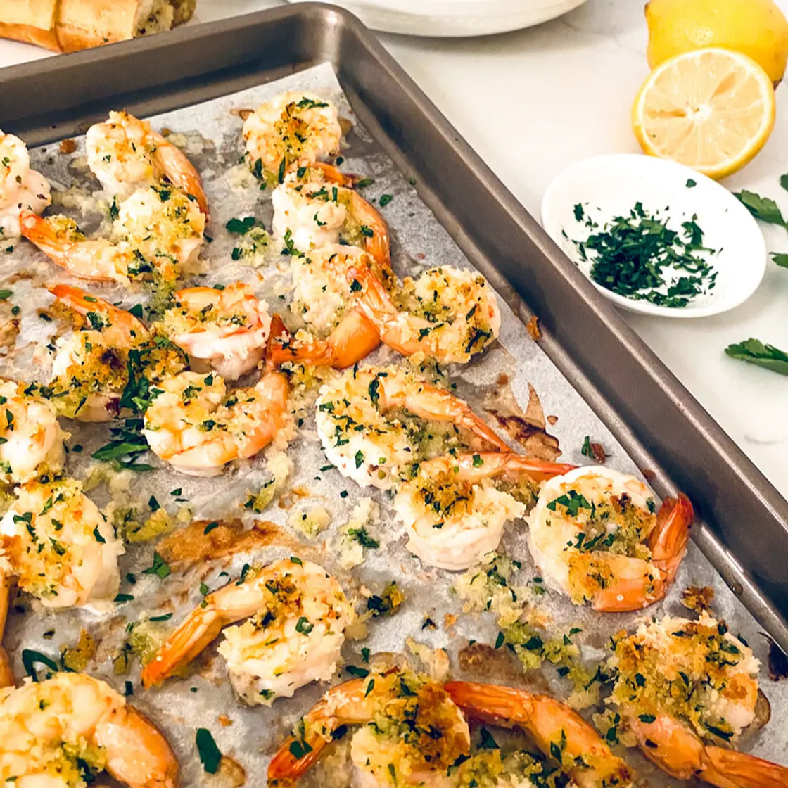 Sheet Pan Shrimp Oreganata