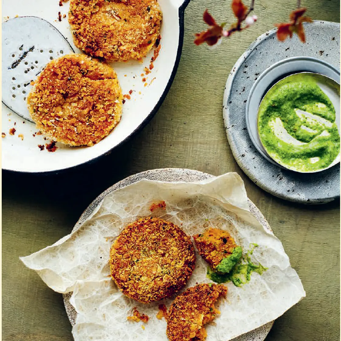 SHAKKARKAND KI TIKKI Sweet Potato Cakes with Ginger, Chilli & Cumin seeds