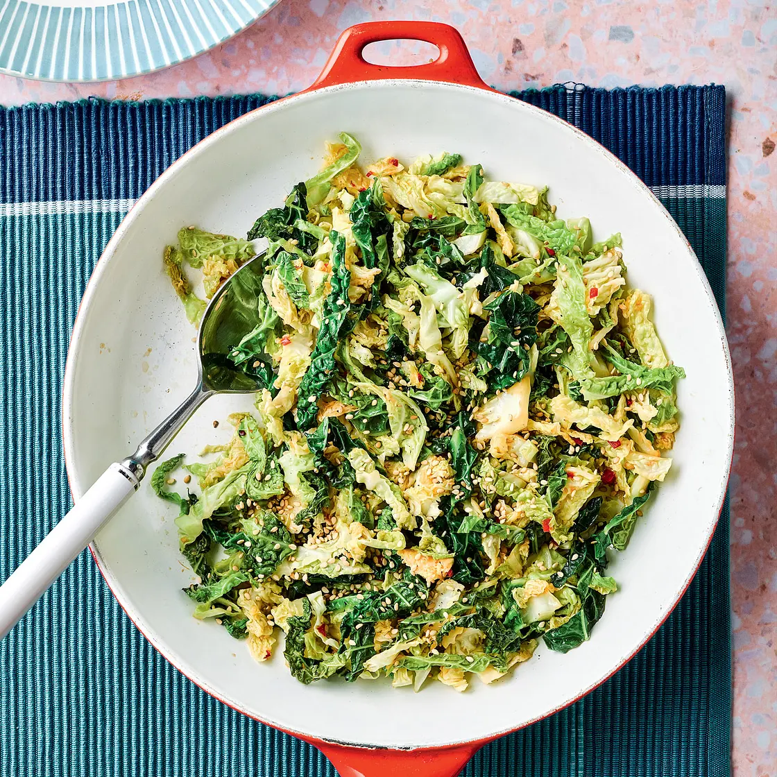 STIR-FRIED SAVOY CABBAGE