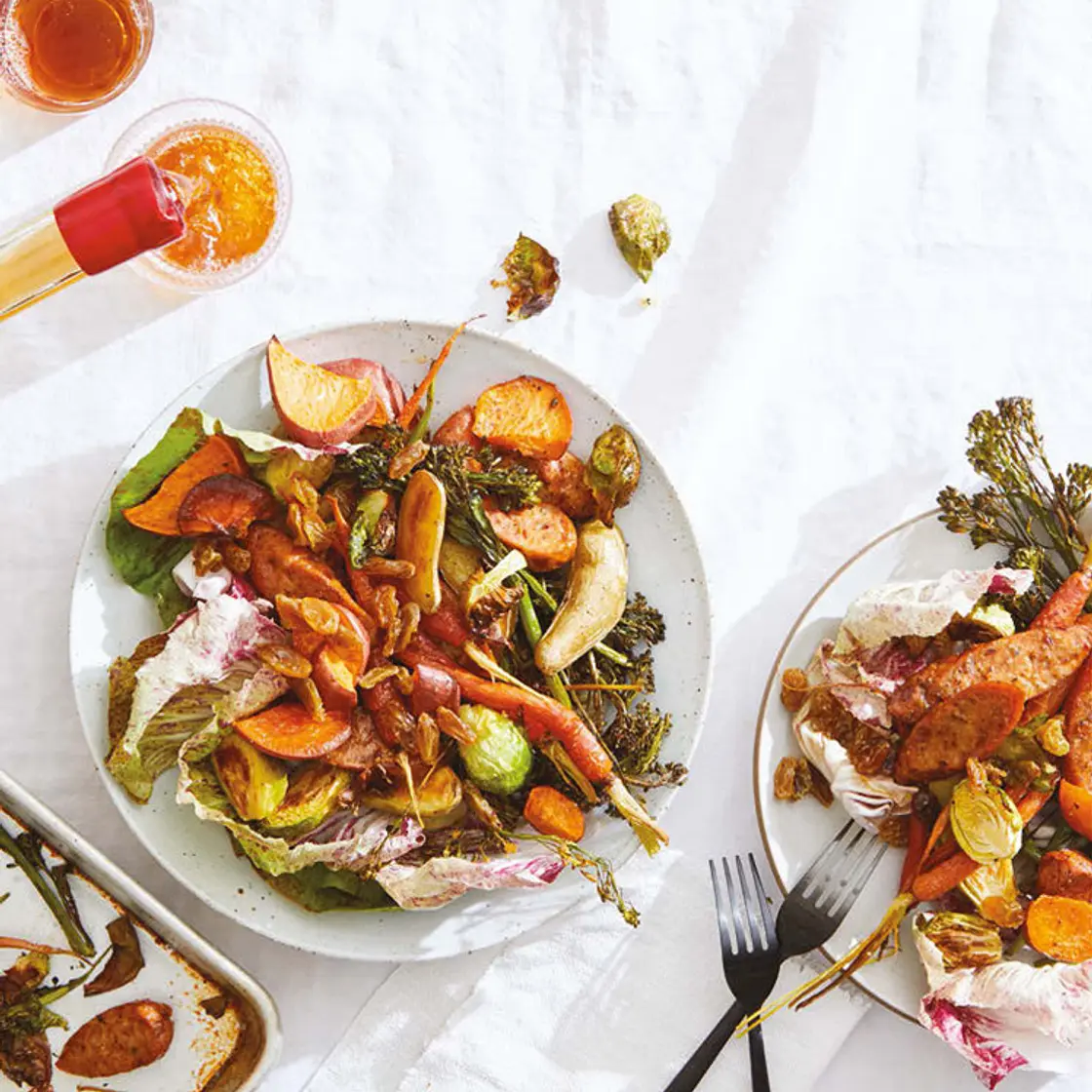 sheet pan salad + how to roast vegetables