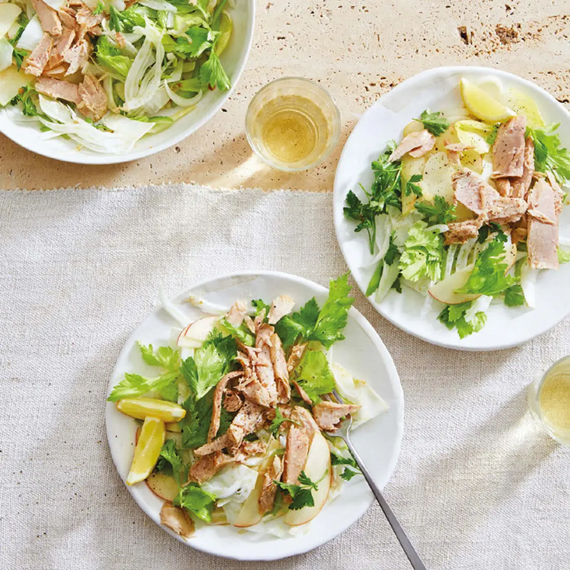 shaved fennel and tuna salad