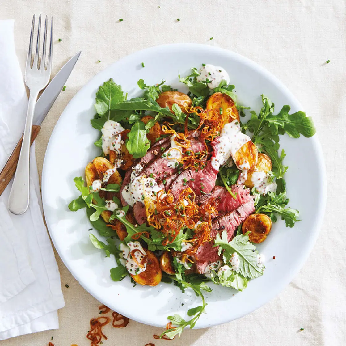 steak salad to change your mood