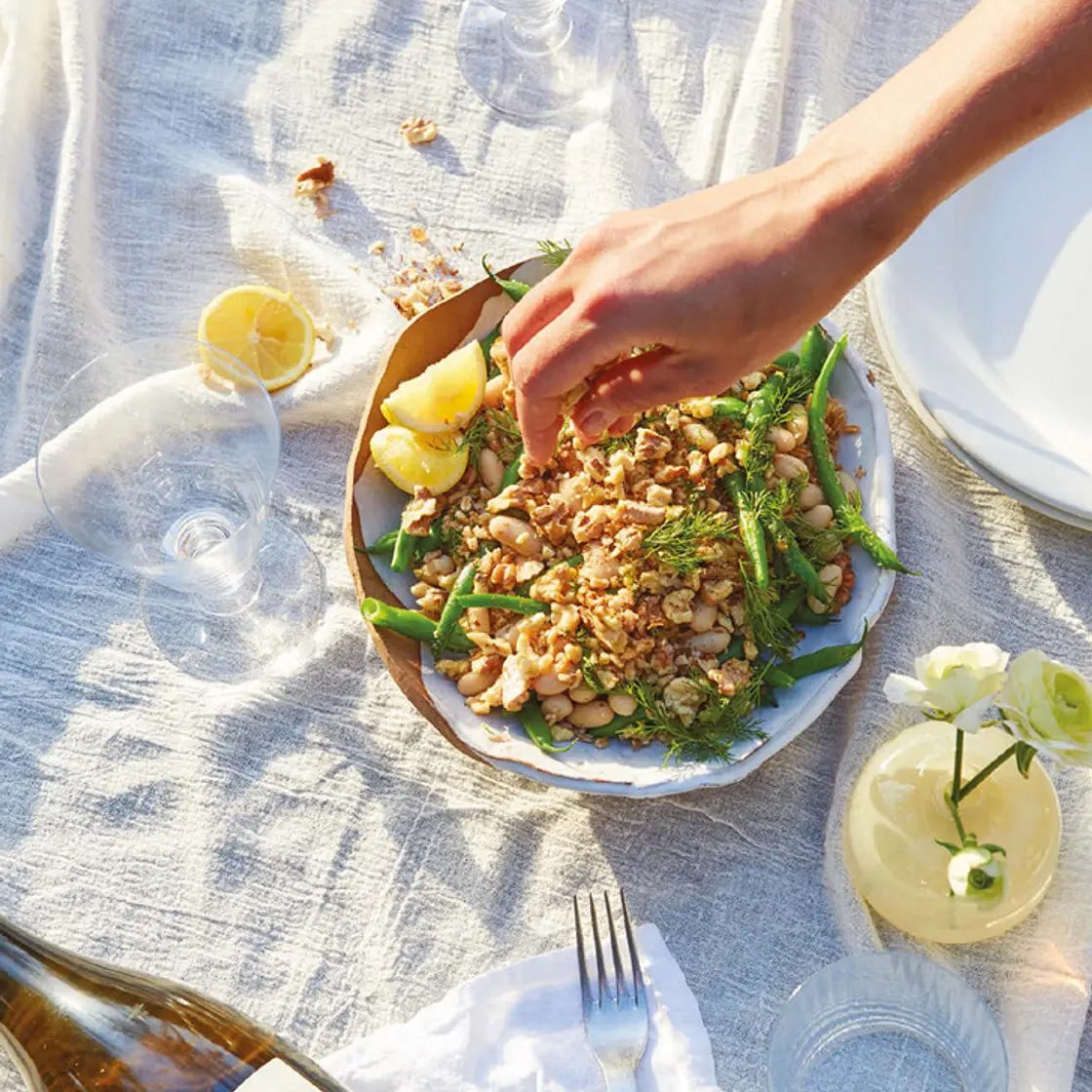 dilly double beans and farro