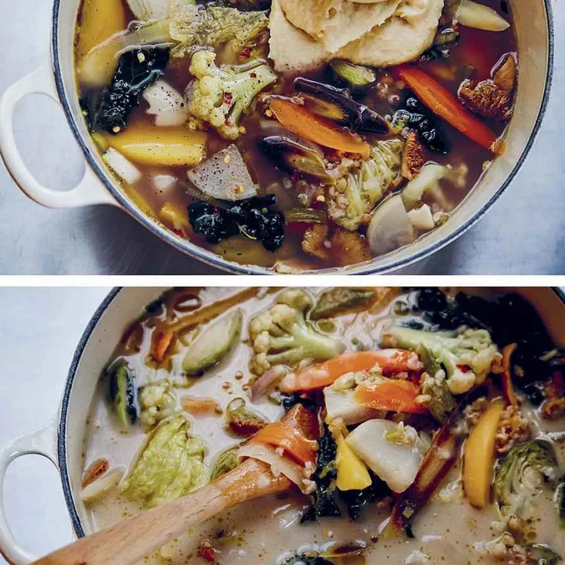 Celery Root, Cracked Wheat, and Every- Fall-Vegetable-You-Can-Find Chowder