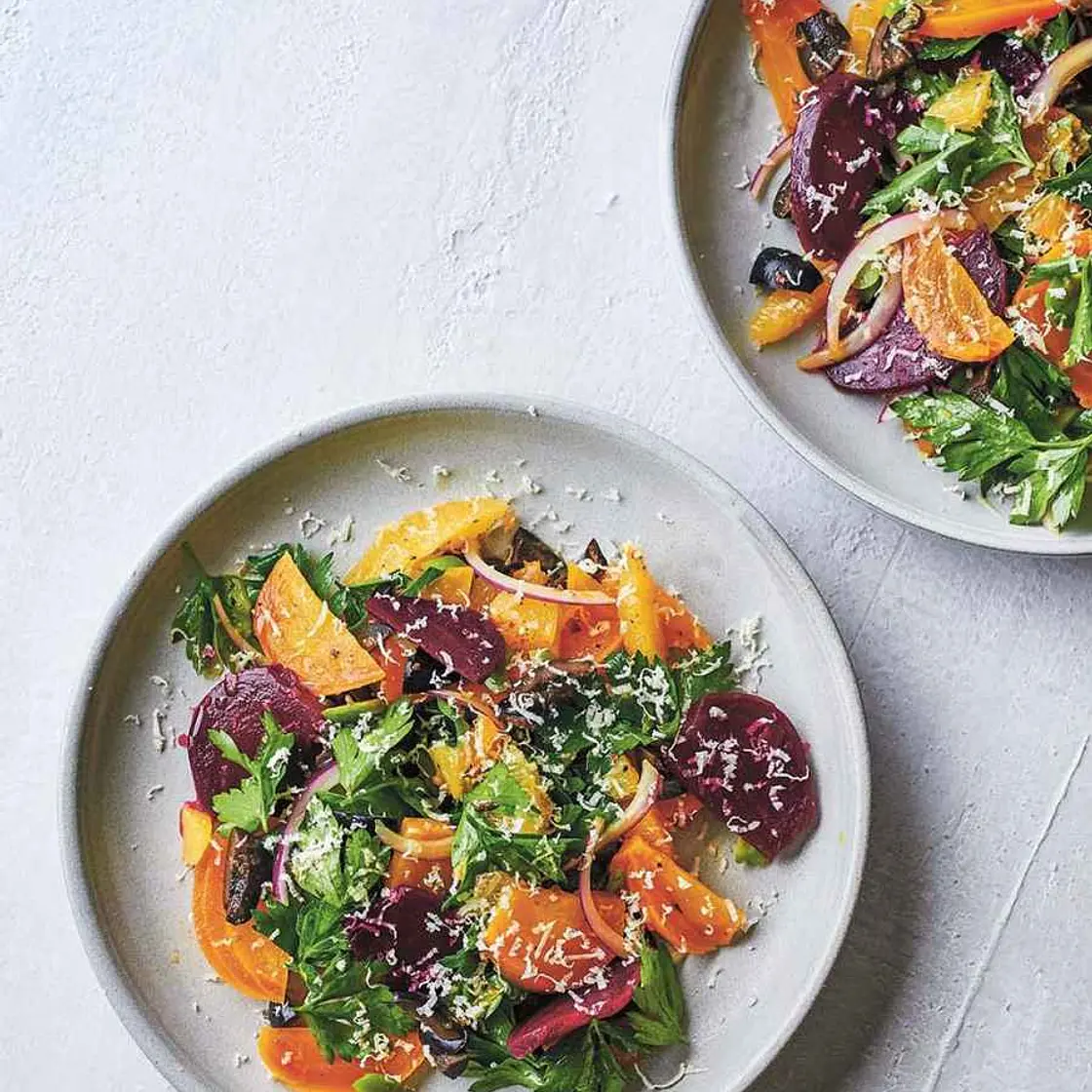 Roasted Beet, Citrus, and Olive Salad with Horseradish