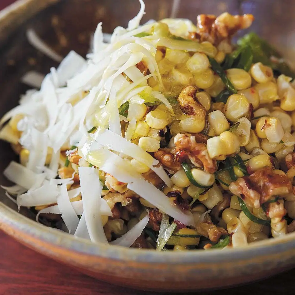 Raw Corn with Walnuts, Mint, and Chiles