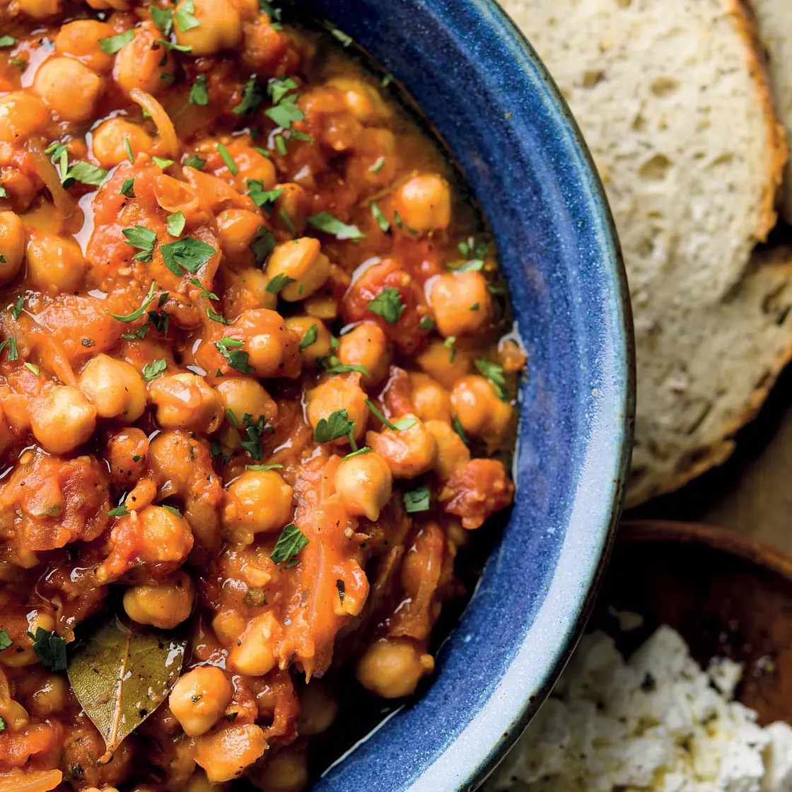 Greek-Style Braised Chickpeas with Tomatoes and Orange