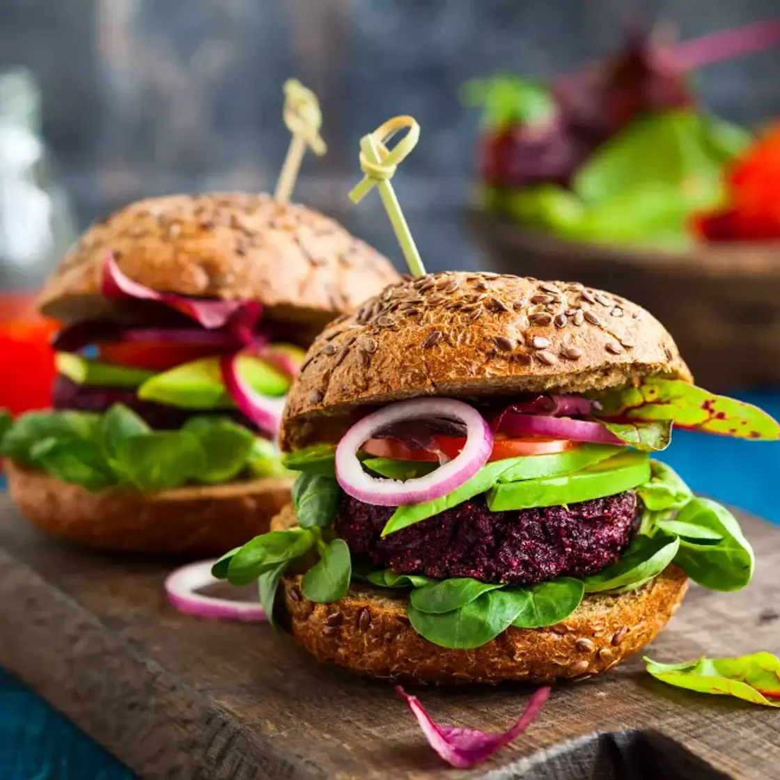 Burger végé au steak de betterave