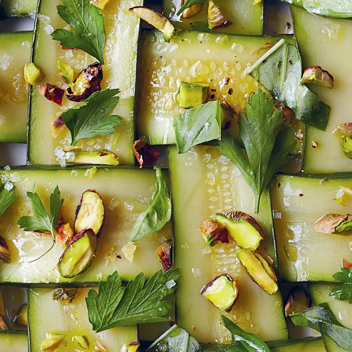 Lattice of Zucchini and Toasted Pistachio
