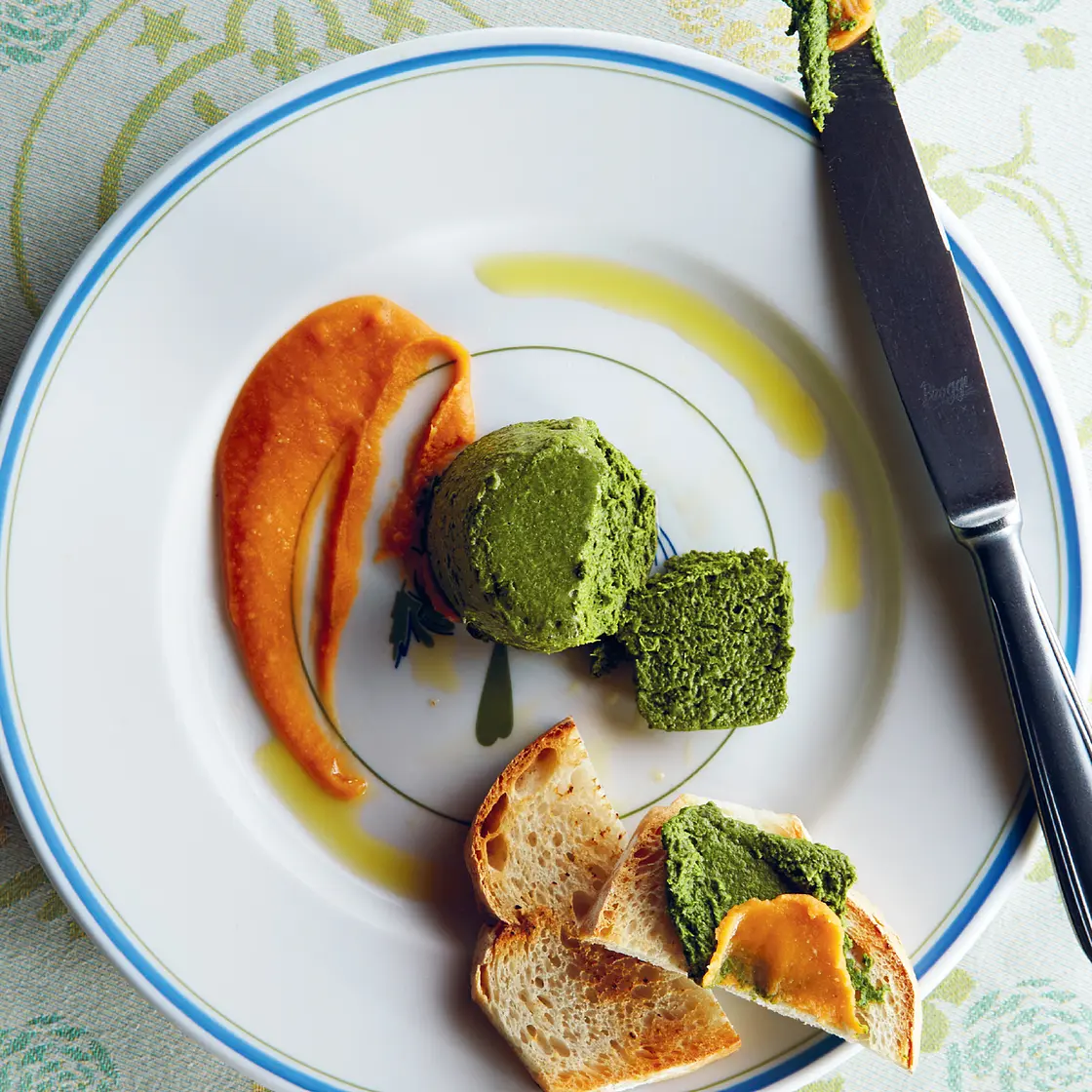 Kale Custards with Cannellini Cream