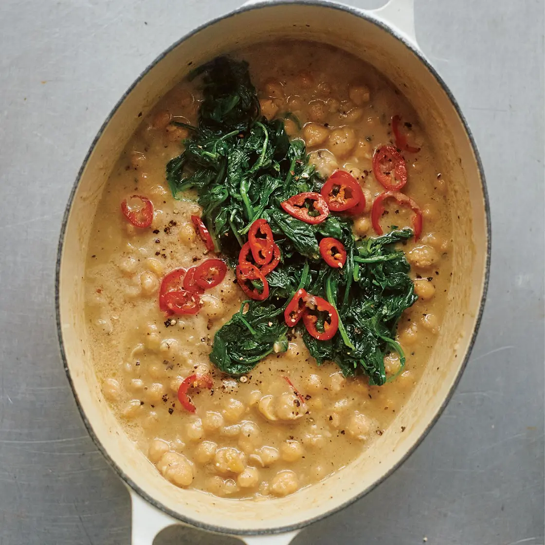 Chickpeas cacio e pepe