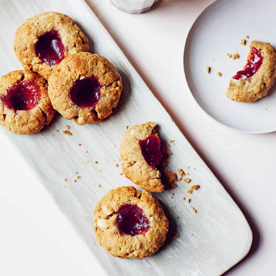 PB&J breakfast cookies