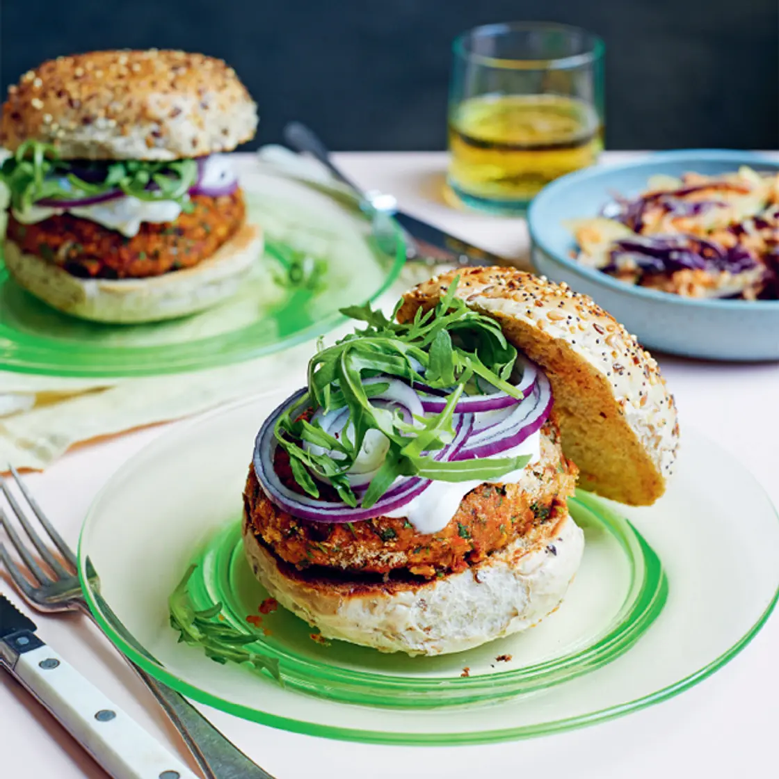 Speedy chickpea burgers