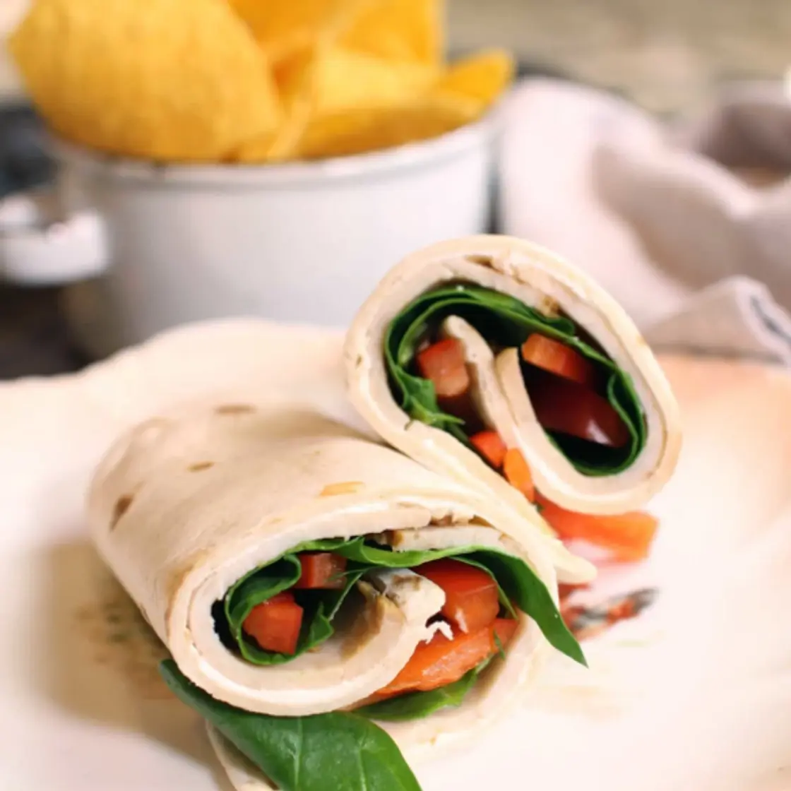 Spinach Turkey Wrap